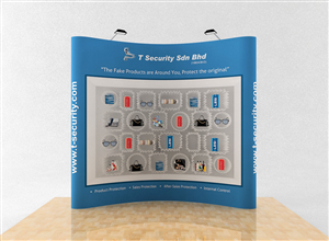 Exhibition Backdrop Design - Anti Counterfeit Trade Show Booth - Window Display Concept | Trade Show Booth Design by Bins