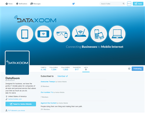 dataxoom twitter homepage image | Twitter Design by Arpan Jolly