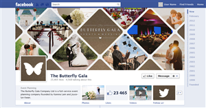 The Butterfly Gala Company Ltd. Needs a Facebook Design. An Event & Wedding Company | Facebook Design by Franco Bermúdez