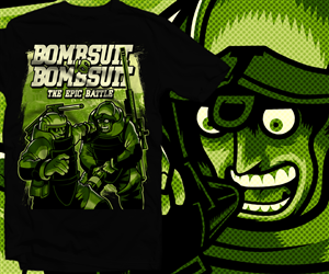 Bombsuit vs. Bombsuit Epic Battle | T-shirt Design by furihando