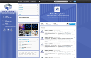 Twitter Page for Modern Building Certification Company | Twitter Design by Best Design Hub
