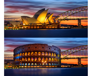 Famous landmarks in the wrong places | Photoshop Design by jkrebs04