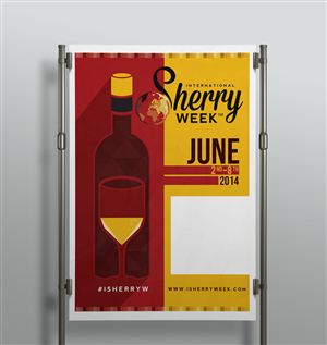 Vintage Style Poster for International Sherry Wine celebration from Southern Spain  | Poster Design by JTdsign
