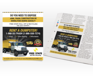 Dumpster rentals winter2019 print ad | Newspaper Ad Design by Luniere Designs