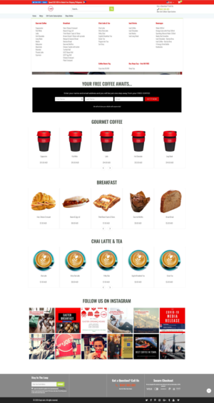 Shoptimized product design and upload for Coffee Shop | Shopify Design by OiligrivTomas
