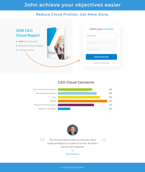 CEO Survey Report Landing Page - lead response | Landing Page Design by Hashim Creetto