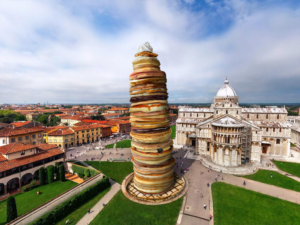 Food replaces landmarks around the world | Photoshop Design by senja