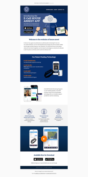HouseArrestApp.com No Ankle Bracelet required | Email Marketing Design by Laurra