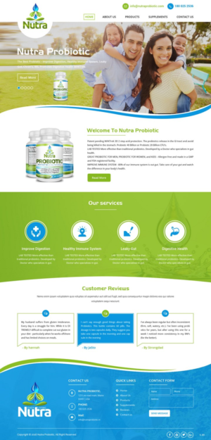 Nutracuetical Company website. Selling 1 supplement product | Wordpress Design by pb