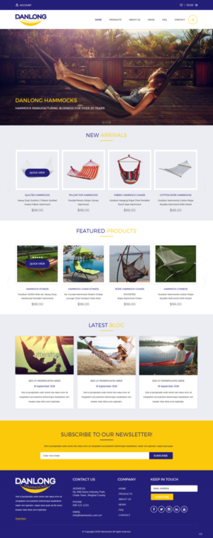 WEBSITE REDESIGN FOR HAMMOCK MANUFACTURING  COMPANY  | BigCommerce Design by pb