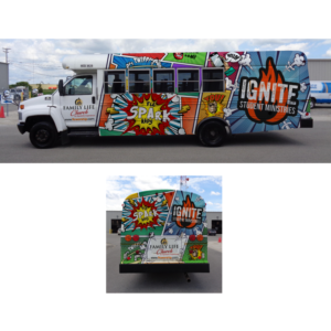 Wrap designs for youth & kids for Family Life Church bus | Car Wrap Design by Yoga Tri