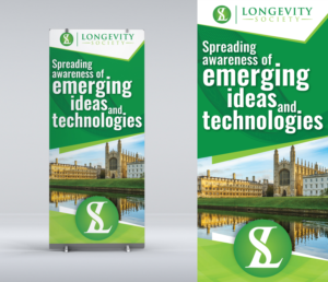 Cambridge Longevity Society needs a stand-up Banner Deadline Oct 2 | Signage Design by Impressive Sol