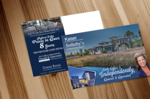 Luxury real estate agent needs oversized post card to advertise huge property sales | Postcard Design by Impressive Sol