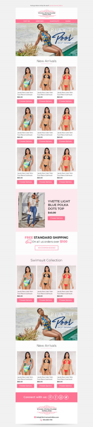 Mailchimp Email Marketing for Fashion e-commerce store | Email Marketing Design by karina Bertarione