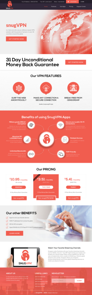 New VPN Company needs a Web Site | Web Design by rightway