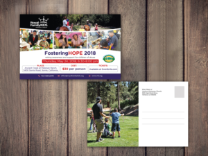 Postcard for our major fundraising event - RaisingHOPE2018 | Postcard Design by creative.bugs