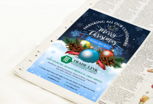 Newspaper Ad (Merry Christmas and Happy New Year)  | Newspaper Ad Design by ecorokerz