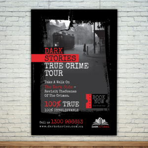 Dark Stories True Crime Tour Poster Design | Poster Design by Kreative Fingers