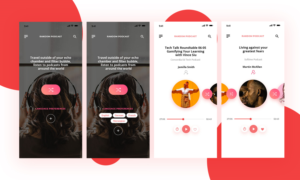 Random Podcasts - listen to podcasts from around the world | App Design by Victor