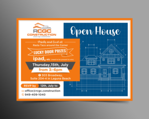 FUN Construction Open House Invitation | Invitation Design by ecorokerz