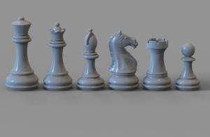 Staunton Style Chess Pieces - Primarily Knight, Queen, and King | 3D Design by monom