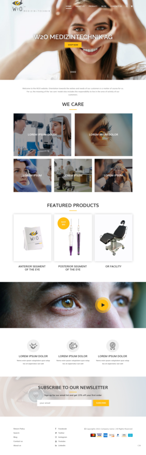 Shopify website medical device company | Shopify Design by pb
