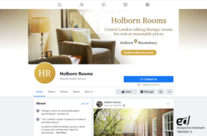 Facebook business page for Holborn Rooms, London, UK | Facebook Design by ExoticDash