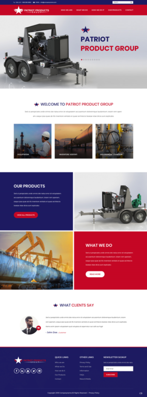 Patriot Product Groups Website | Wordpress Design by pb