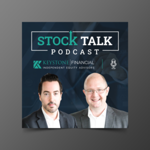 Title - Stock Talk Podcast.  Tagline - Stock Picks, Strategies & Tips For All Investors | Podcast Design by OwnDesign