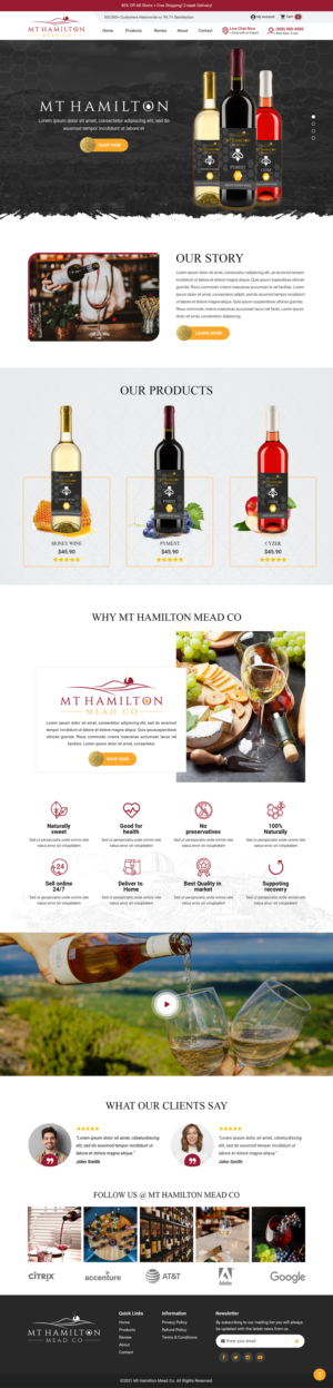 Mt Hamilton Mead Co needs web page design | Wix Design by Titan Eagle