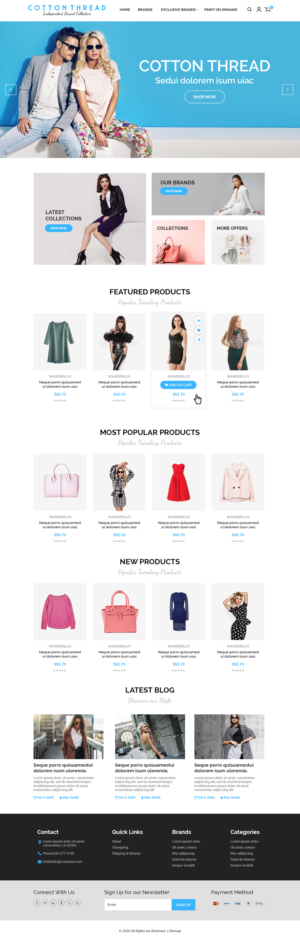 Need a fully working bigcommerce fashion apparel website | BigCommerce Design by MAHABA