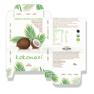 Pure Ceylon KOKONATI - Organic; Coconut, Spices and Dried fruit -  Label artworks | Label Design by vigie