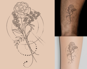 Forearm floral/music slim needle tattoo | Tattoo Design by JoshuaKahle