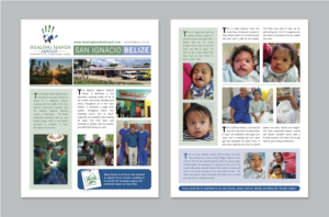 Newsletter for a recent surgical mission conducted by Healing Hands Abroad | Newsletter Design by atularts