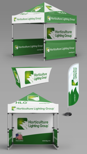 HLG expo 10x10 tent and accessories graphic design | Trade Show Booth Design by DesignConnection Impressive Sol