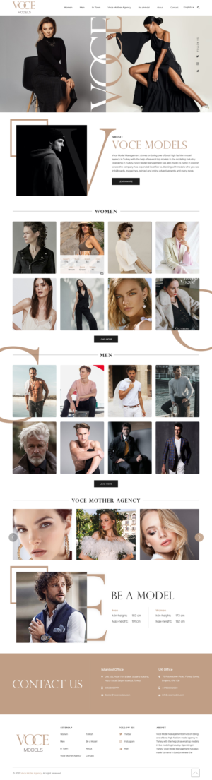 Web design for Modeling agency | Web Design by sai.designer87