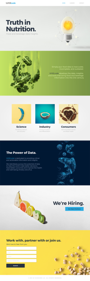 Nutrition data company website needs a new look | Web Design by CaJoE Design